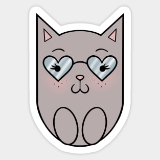 Cat wearing sunglasses Sticker